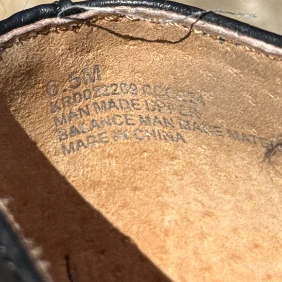 Korks Womens Black Theodore Loafers Floral Insole Square Shoes Ease Buckle 6.5M - Picture 8 of 9